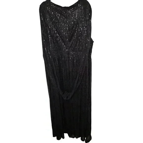 Women's Plus Size Double V-Neck Sequin Sleeveless Evening Dress 3X - Picture 10 of 16